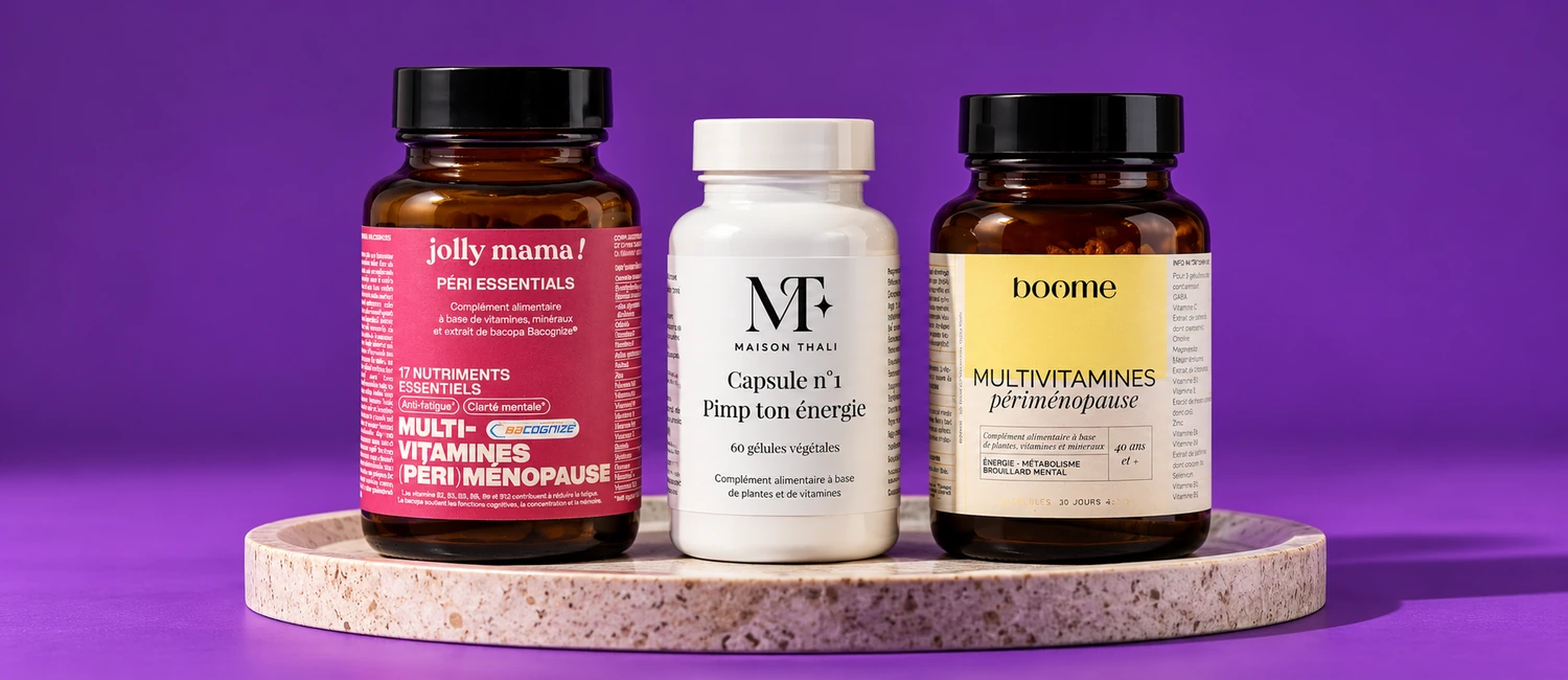 Pot Péri essentials de Jolly Mama, flacon Capsule n°1 et pot Boome alignés